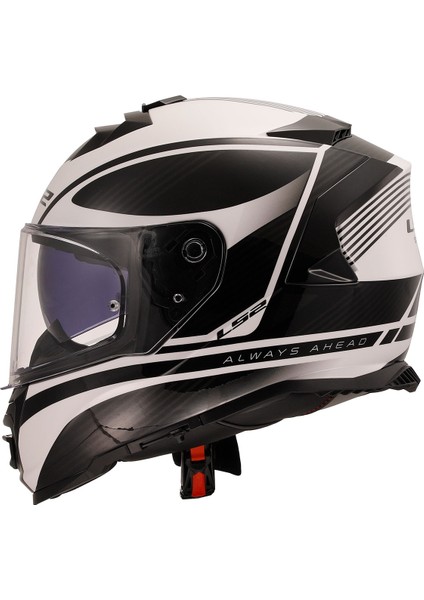 Storm 2 Dodger Mat Siyah-Beyaz Kapalı Kask