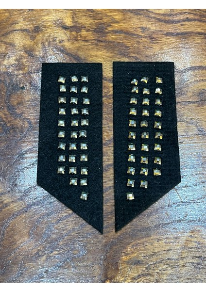 2 li Zımbalı Apolet Arma Set Dikiş AKSESUARI14 x 5 cm modelleri