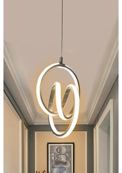 Imza Modern Gri Kasa Gün Işığı LED Avize Imza Ledli Avize modelleri