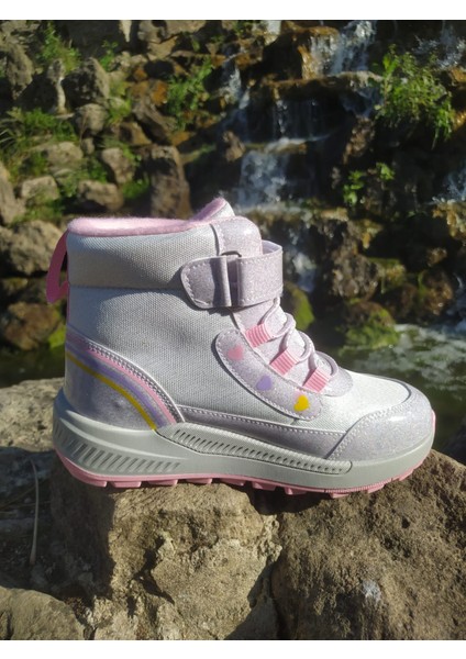 Kız Çocuk Yarım Bot Su Geçirmez Parlak Simli Cırt Cırtlı Termal Bot modelleri