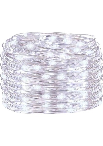 10 Adet 5 Metre Beyaz Renk Pil ile Çalışan Peri LED Dekoratif ve Şık Aydınlatma fırsatları