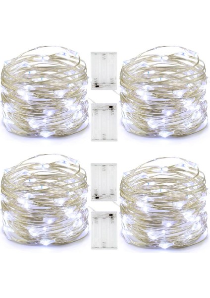 10 Adet 5 Metre Beyaz Renk Pil ile Çalışan Peri LED Dekoratif ve Şık Aydınlatma indirimleri