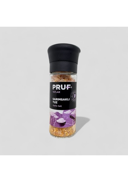 Sarımsaklı Tuz 110 gr Değirmen Kapak Cam Şişe