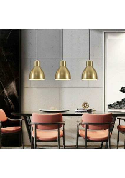 Mylights Üçlü Masa Üstü Sarkıt Mat Altın Taban 60 cm Siyah Kasa