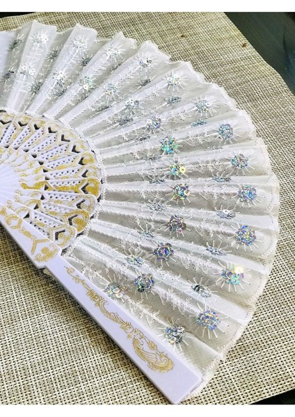 - Gelin Kızın Bohçasına Özel Kumaş Beyaz Yelpaze modelleri