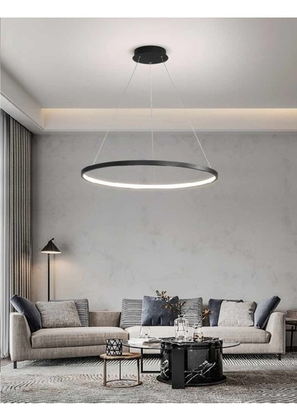 Karpos / Sarkıt Avize / Tekli Çember / 80 cm / Antrasit Gövde / 3 Renk Işık fırsatları
