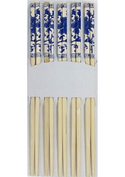 - 5 Adet Yıkanabilir Bambu Chopsticks Çin Yemek Çubuğu