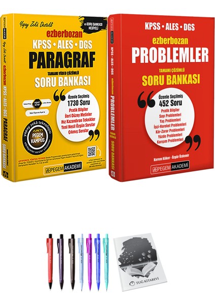 Ezberbozan KPSS ALES DGS Problemler Tamamı Çözümlü Soru Bankası - Ezberbozan KPSS ALES DGS Paragraf Soru Bankası + Hediyeli