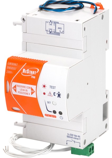 GW90967- GWD4220 Restart Kaçak Akım Koruma Rölesi Otomatik Kurma Ünitesi- Rccb Kaçak Akım Rölesi 4p 40A(IR) Ac/30 Ma 4m 30MA