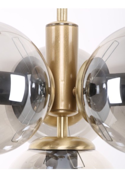 Hector 4'lü Eskitme Füme Camlı Avize modelleri