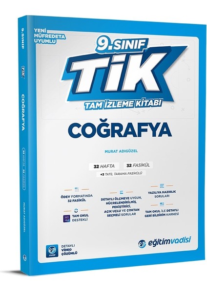Eğitim Vadisi 2025 9. Sınıf Coğrafya Tik Tam Izleme Kitabı