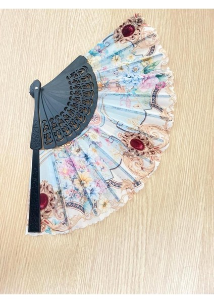 - Renkli Şık Çiçek Desenli Yelpaze modelleri