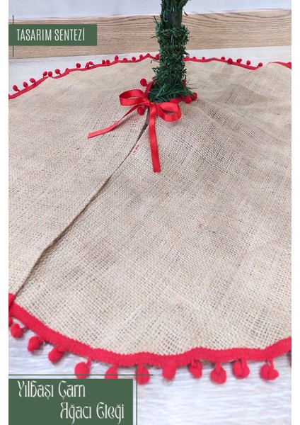 Yılbaşı Çam Eteği Örtüsü Jüt Yeni Yıl Çam Ağacı Eteği Ağaç Altlığı Ağaç Süsü Christmas Noel Hediye fiyatları