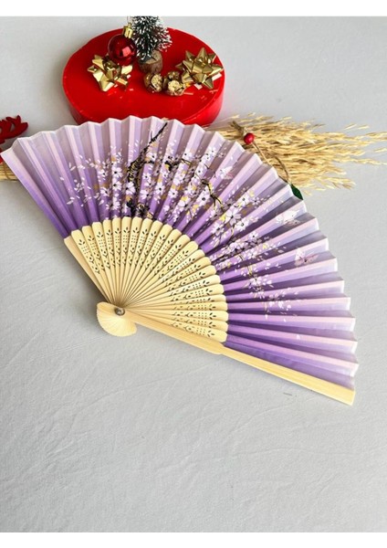 - Yelpaze Hediye Kutusu Ile Bambu Beyaz Çiçek Desenli Şık Japon Yelpaze Lüks A1100 fiyatları