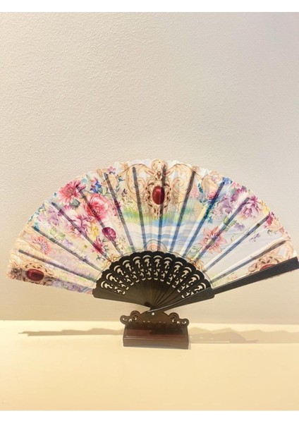 - Renkli Desenli Şık Hediyelik Yelpaze