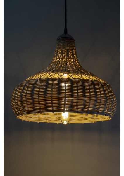 Bambu Sarkıt Avize Rattan Sarkıt: Cloud 40 cm (Çam Kabuğu) indirimleri