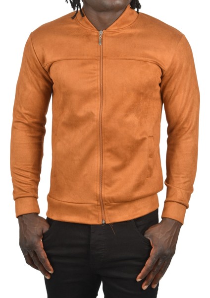 Dar Kesim Likralı Fermuarlı Süet Kumaş Ceket Ince Mont 2504334 fırsatları