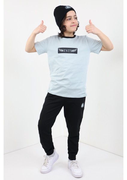 Erkek Çocuk Baskılı Üçlü Eşofman Takım