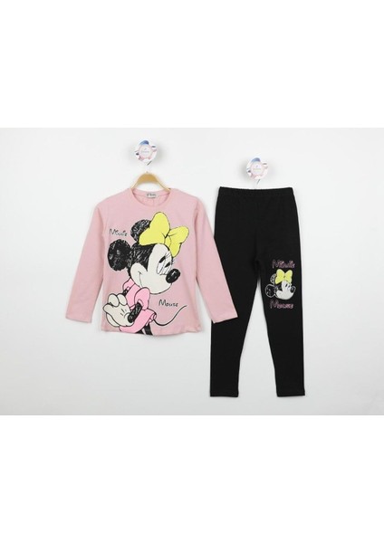 Asel Kids Kız Çocuk Minnie Mouse Taytlı Alt Üst Takım