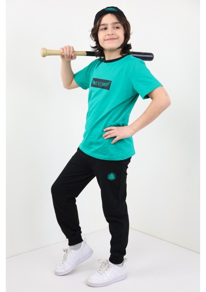 Erkek Çocuk Baskılı Üçlü Eşofman Takım