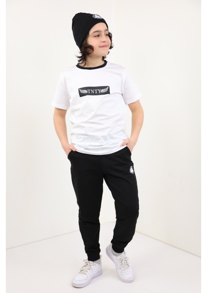 Erkek Çocuk Baskılı Üçlü Eşofman Takım