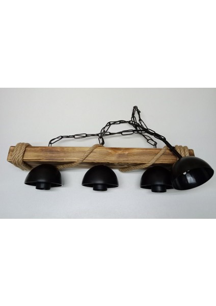 Vintage, Otantik 3lü Ahşap Rustik Avize, E27 Duylu fiyatları