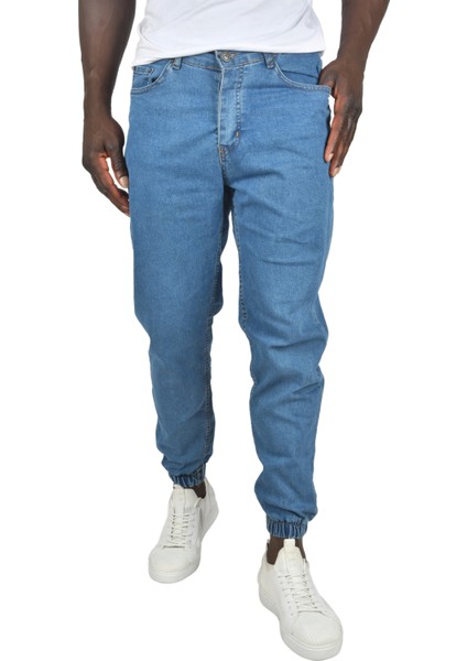 Paçası Lastikli Skinny Fit Likralı Jogger Jean Kot Pantolon 2406257