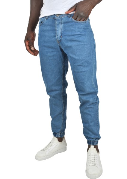 Paçası Lastikli Skinny Fit Likralı Jogger Jean Kot Pantolon 2406257