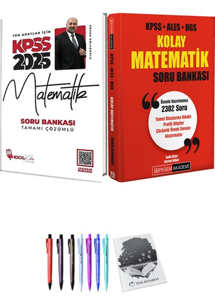 KPSS ALES DGS Kolay Matematik Soru Bankası - Hoca Kafası 2025 KPSS Matematik Soru Bankası + Hediyeli