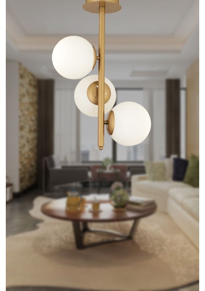 Uzel 3lü Eskitme Modern Mutfak Yatak Odası Salon Avize