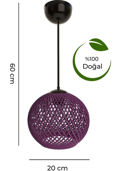 Balle Lila Sarkıt Top Avize Siyah Kablo modelleri