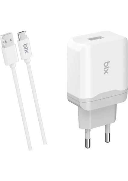 BX-QC30C Samsung, Xiaomi, Huawei Uyumlu 18W Hızlı Qualcoom 3.0 Şarj Adaptörü & Type-C Kablo