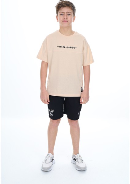 Erkek Çocuk Baskılı Şortlu Takım