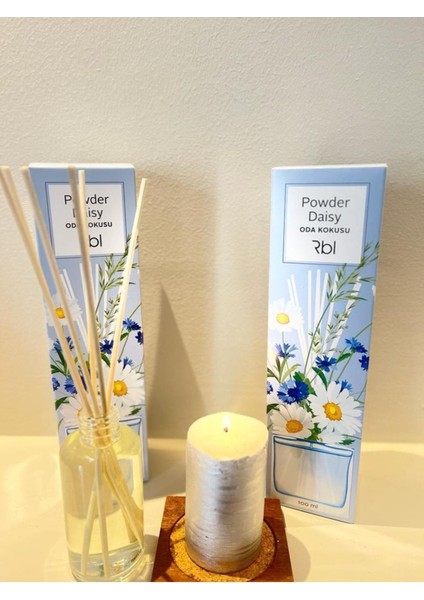 Berg - Powder Daisy Oda Kokusu 2 Adet Ve Gümüş Rengi Mum