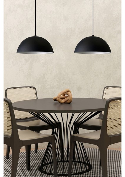 Ikili Siyah Lipeo Avize Sarkıt Salon Mutfak Kuaför Lamba Dekoratif Aydınlatma modelleri