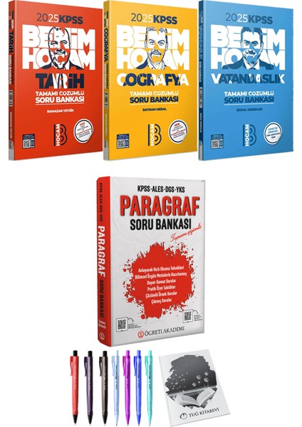 Öğreti Akademi KPSS ALES DGS YKS Paragraf Soru Bankası - 2025 KPSS Tarih Coğrafya Vatandaşlık Soru Bankası + Hediyeli