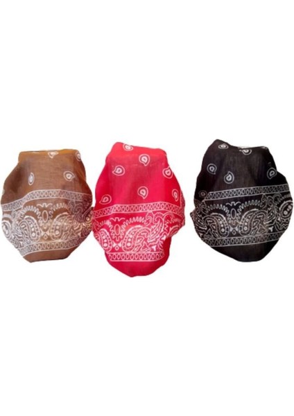 - Desenli 3'lü Paraşüt Bandana