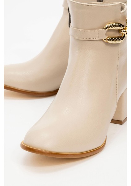 Kaydırmaz Tokalı Kadın Bot Bej Cilt modelleri