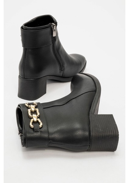 Kaydırmaz Tokalı Kadın Bot SİYAH CİLT fırsatları