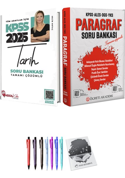 Öğreti Akademi KPSS ALES DGS YKS Paragraf Soru Bankası - Hoca Kafası 2025 KPSS Tarih Soru Bankası + Hediyeli