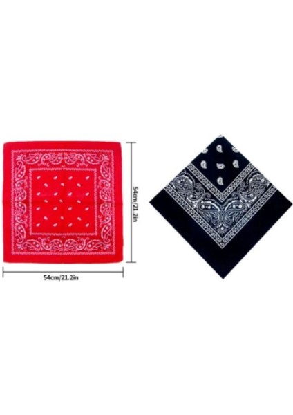 - 2 Adet Otantik Desenli Bandana