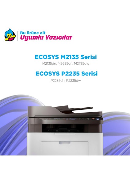 Kyocera TK-1150 Muadil Toneri 4 'lü Paket / Ecosys P2200 / M2135 / P2235 / M2735 modelleri
