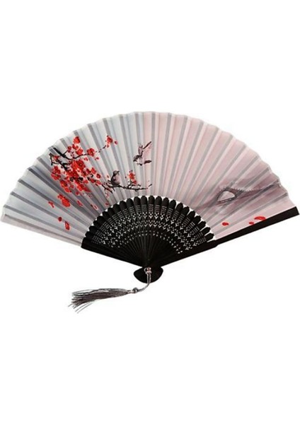 - Gri Kırmızı Kiraz Çiçeği Desenli Şık Yelpaze Özel Hediye Kutusu Ile fiyatları