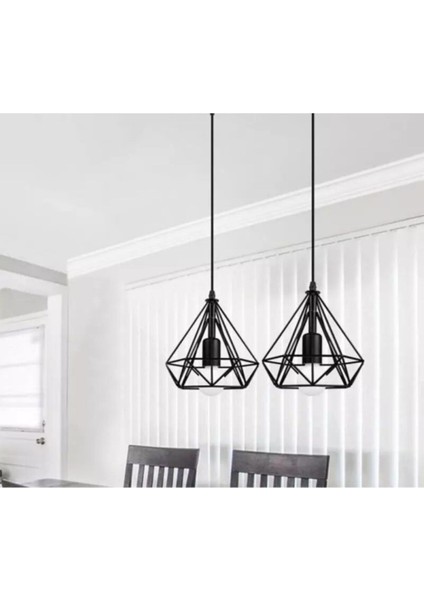 Prizma Siyah Tekli Sarkıt Avize