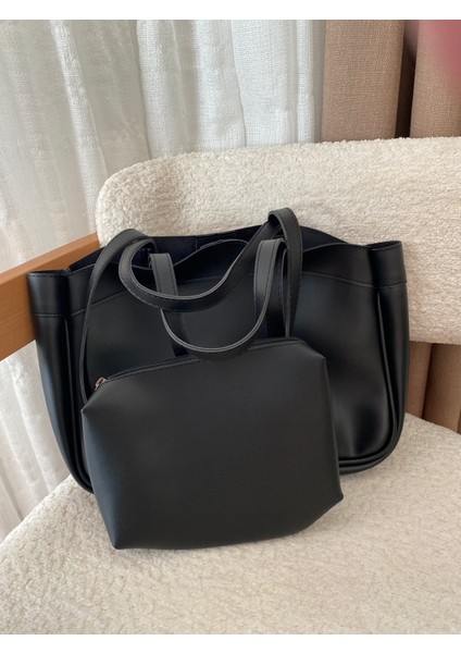 Nox Yavrulu Siyah Omuz-El Çantası