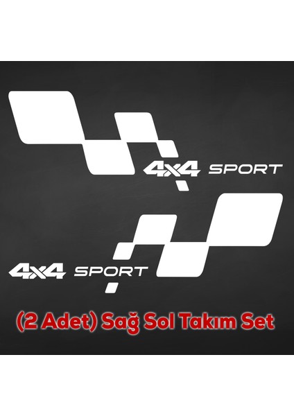 4x4 Sport Kapı Altı Sticker Sport Sticker Araba Sticker Oto Sticker