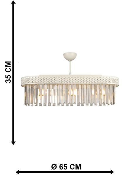 Sitrus 3.lü Elips Lu x Kristal Beyaz Avize indirimleri