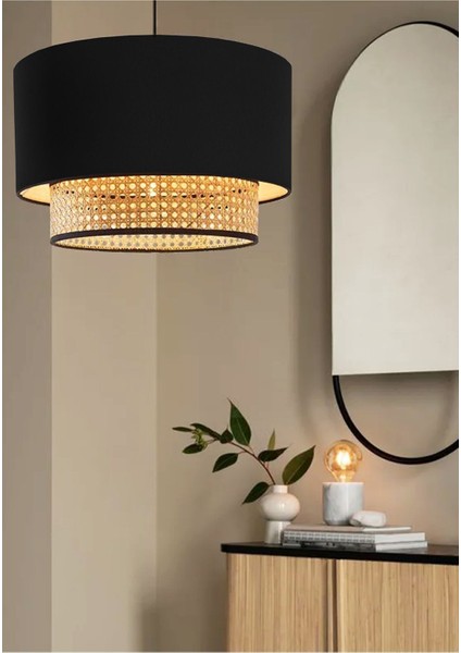 Homing Siyah Kumaş Orijinal Hazeran Rattan Sarkıt AYD-3743 fiyatları