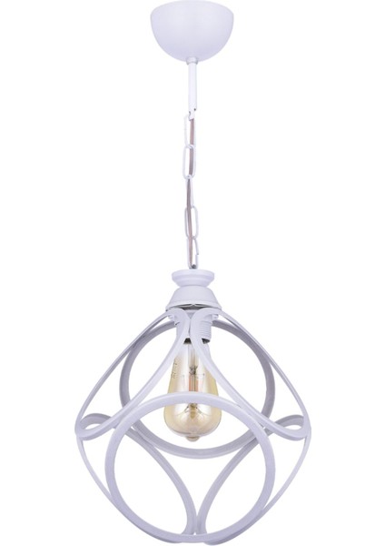 Cihar Tekli Sarkıt Avize (Beyaz)