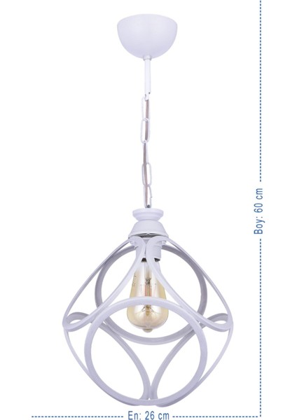 Cihar Tekli Sarkıt Avize (Beyaz) fiyatları